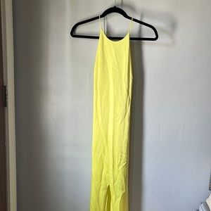Alice and Olivia Ettely Satin Halter Maxi Dress size 4